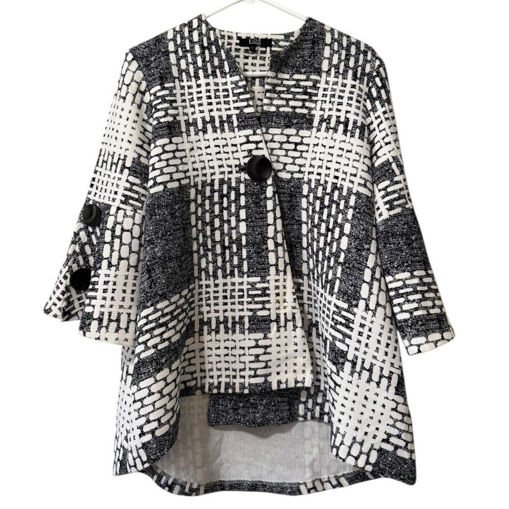 Lior Paris Women Size Small Vince Big Button Down Tunic Jacke Lagenlook Art City